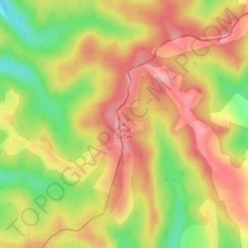 Teius topographic map, elevation, terrain