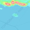 Kish Island topographic map, elevation, terrain