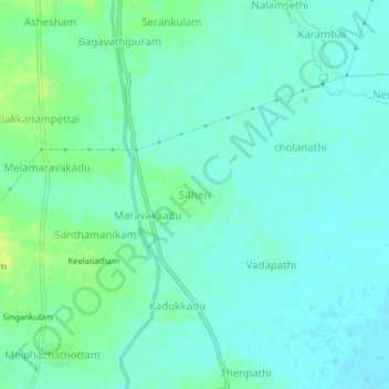Sitheri topographic map, elevation, terrain