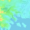 Berebas Pantai topographic map, elevation, terrain