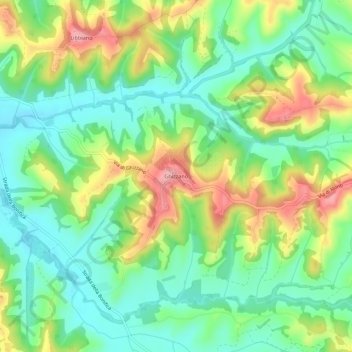 Ghizzano topographic map, elevation, terrain