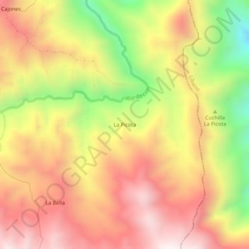 La Picota topographic map, elevation, terrain
