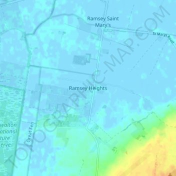 Ramsey Heights topographic map, elevation, terrain