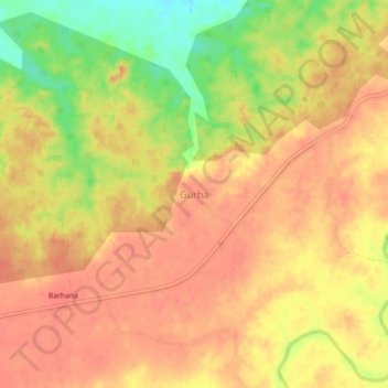 Gurha topographic map, elevation, terrain