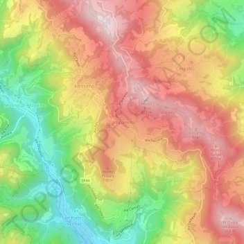 Campanella topographic map, elevation, terrain