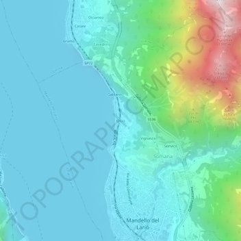 Olcio topographic map, elevation, terrain