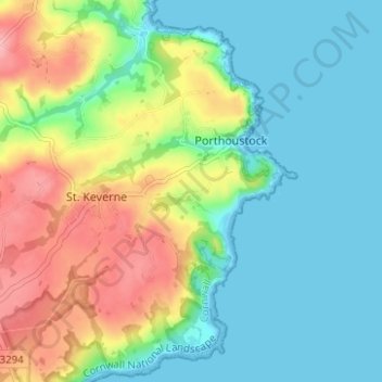 Rosenithon topographic map, elevation, terrain