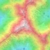 奥穂高岳 topographic map, elevation, terrain