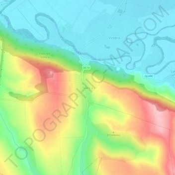 Stânca topographic map, elevation, terrain