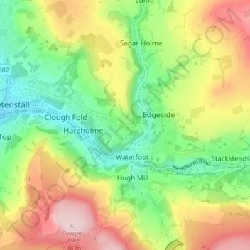 Newchurch topographic map, elevation, terrain