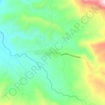 Chanmagua topographic map, elevation, terrain