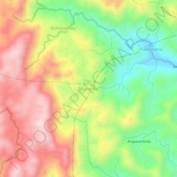 Marohita topographic map, elevation, terrain