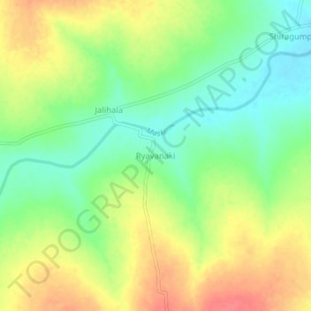 Ryavanaki topographic map, elevation, terrain