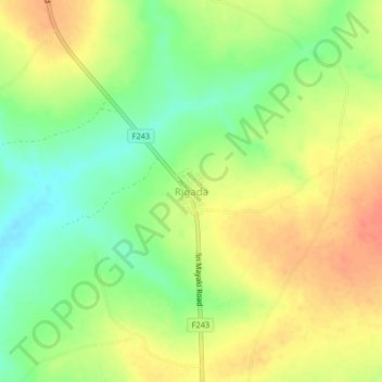 Rigada topographic map, elevation, terrain