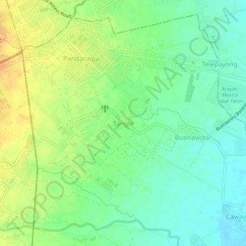 Tangle topographic map, elevation, terrain