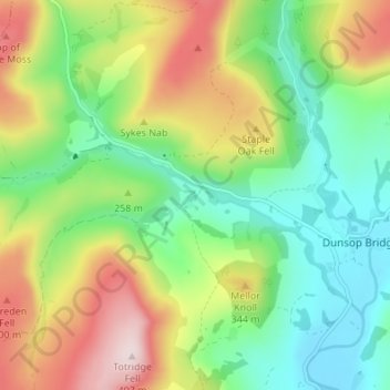 Hareden topographic map, elevation, terrain