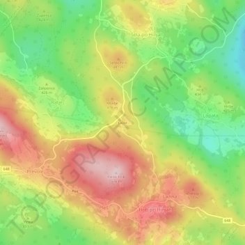 Lazar topographic map, elevation, terrain