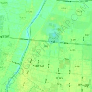 Daqiaojie topographic map, elevation, terrain