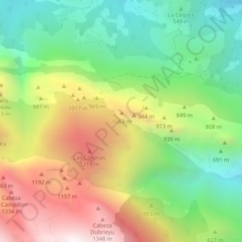 Cananda topographic map, elevation, terrain