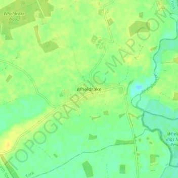 Wheldrake topographic map, elevation, terrain