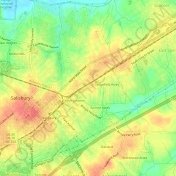Cedarcrest topographic map, elevation, terrain