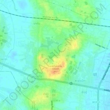 Dongdok topographic map, elevation, terrain