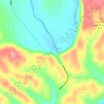 No Head Hollow Public Use Area topographic map, elevation, terrain