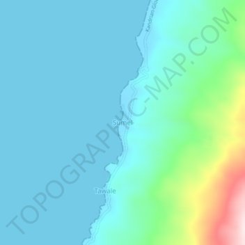 Sumel topographic map, elevation, terrain