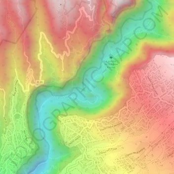 Ilet Canelle topographic map, elevation, terrain