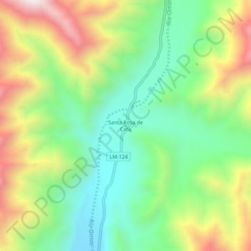 Santa Rosa de Cata topographic map, elevation, terrain