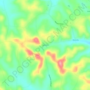 Coal Glen topographic map, elevation, terrain