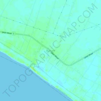 Bagan topographic map, elevation, terrain