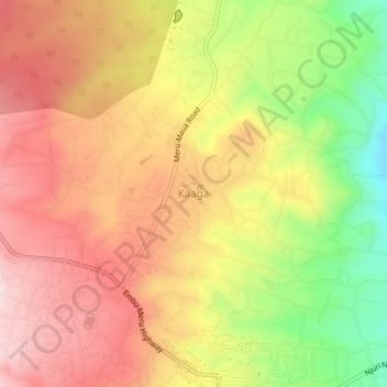 Kaaga topographic map, elevation, terrain