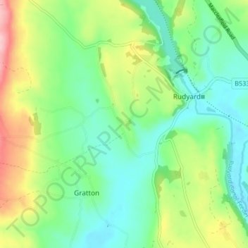 Horton topographic map, elevation, terrain