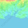 Portimão topographic map, elevation, terrain
