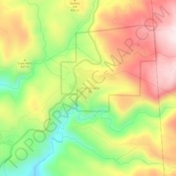 Camptonville topographic map, elevation, terrain