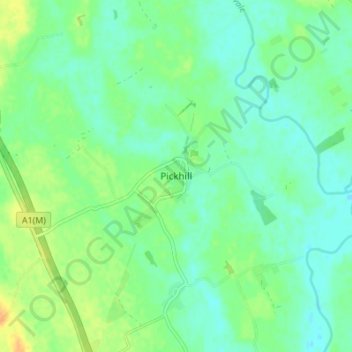 Pickhill topographic map, elevation, terrain