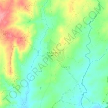 Póvoa de Rio de Moinhos topographic map, elevation, terrain