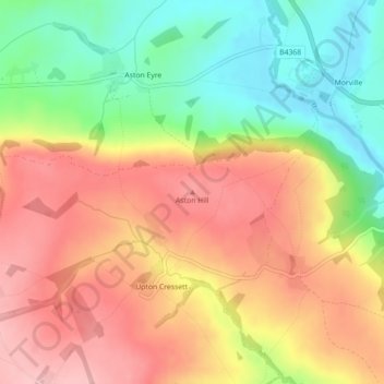 Aston Hill topographic map, elevation, terrain