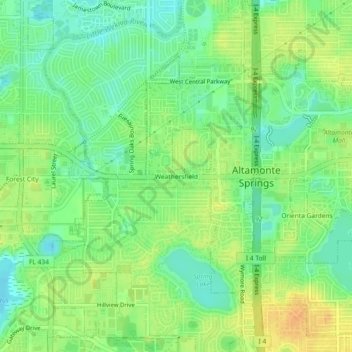 Weathersfield topographic map, elevation, terrain