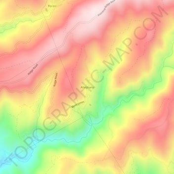 Alleghany topographic map, elevation, terrain