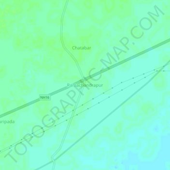 Ramachandrapur topographic map, elevation, terrain