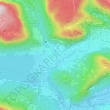 Stara Fužina topographic map, elevation, terrain