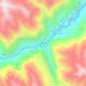 Fuzi topographic map, elevation, terrain