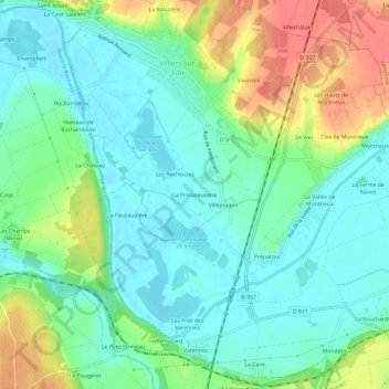 La Procureuserie topographic map, elevation, terrain