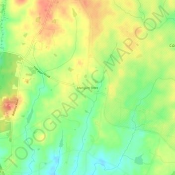 Mangum Store topographic map, elevation, terrain