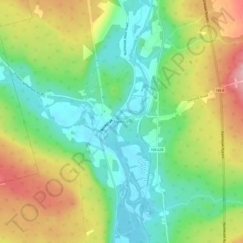 Taymouth topographic map, elevation, terrain