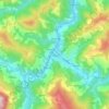 Foča topographic map, elevation, terrain