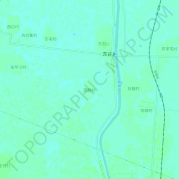 西魏村 topographic map, elevation, terrain