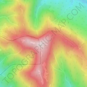 Magura topographic map, elevation, terrain